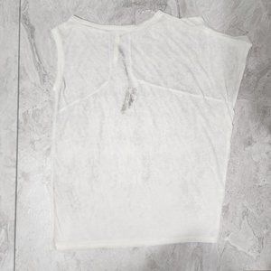 Left Coast By Dolan Drape Arm Tee Women's White Size Medium New